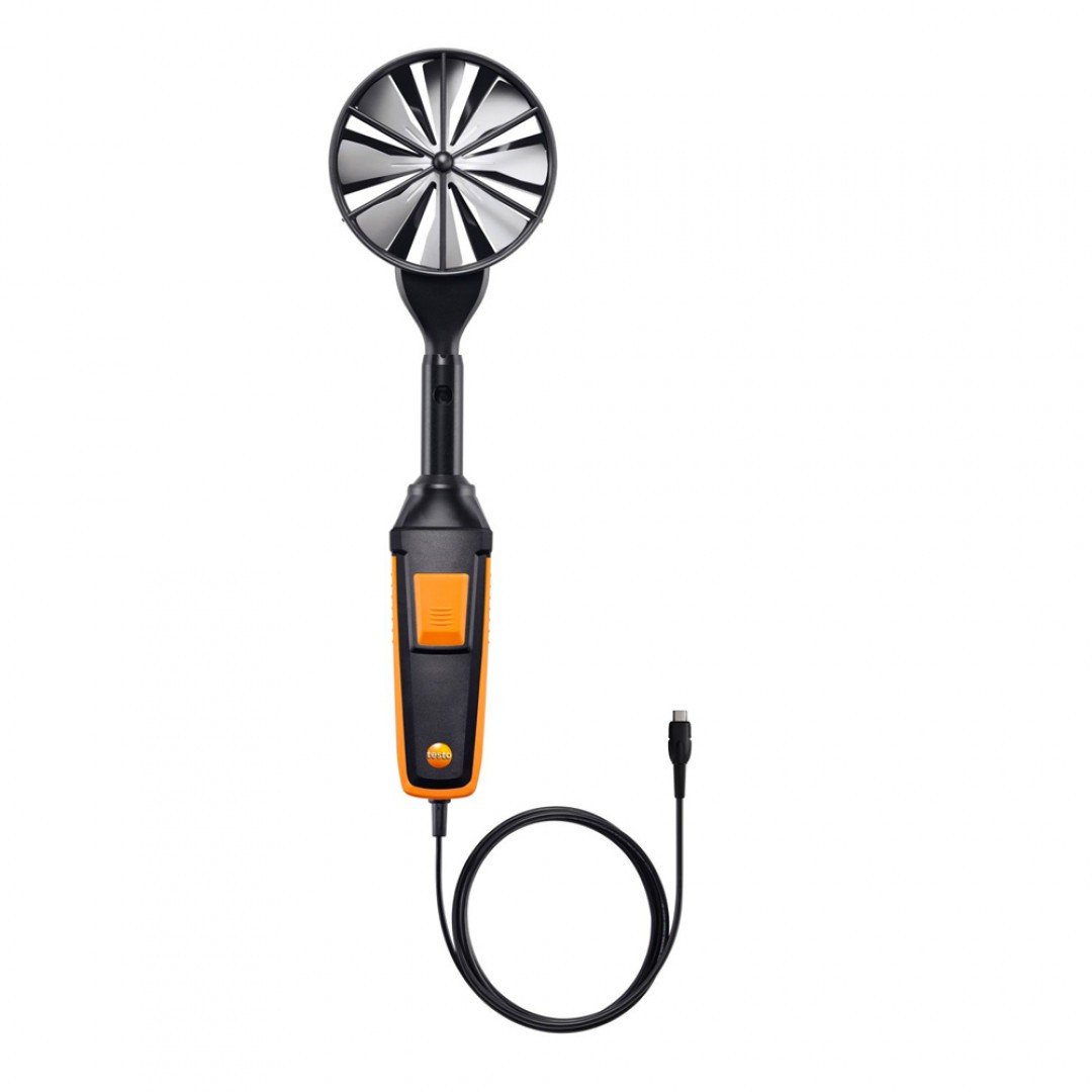 Imagen Sonda de molinete de alta precisión (Ø 100 mm, digital) - Con empuñadura por cable, para testo 400 y testo 440