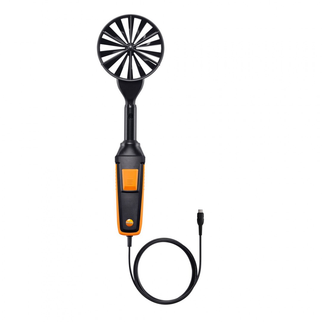 Imagen Sonda de molinete estándar (Ø 100 mm digital) - Con empuñadura por cable, para testo 440