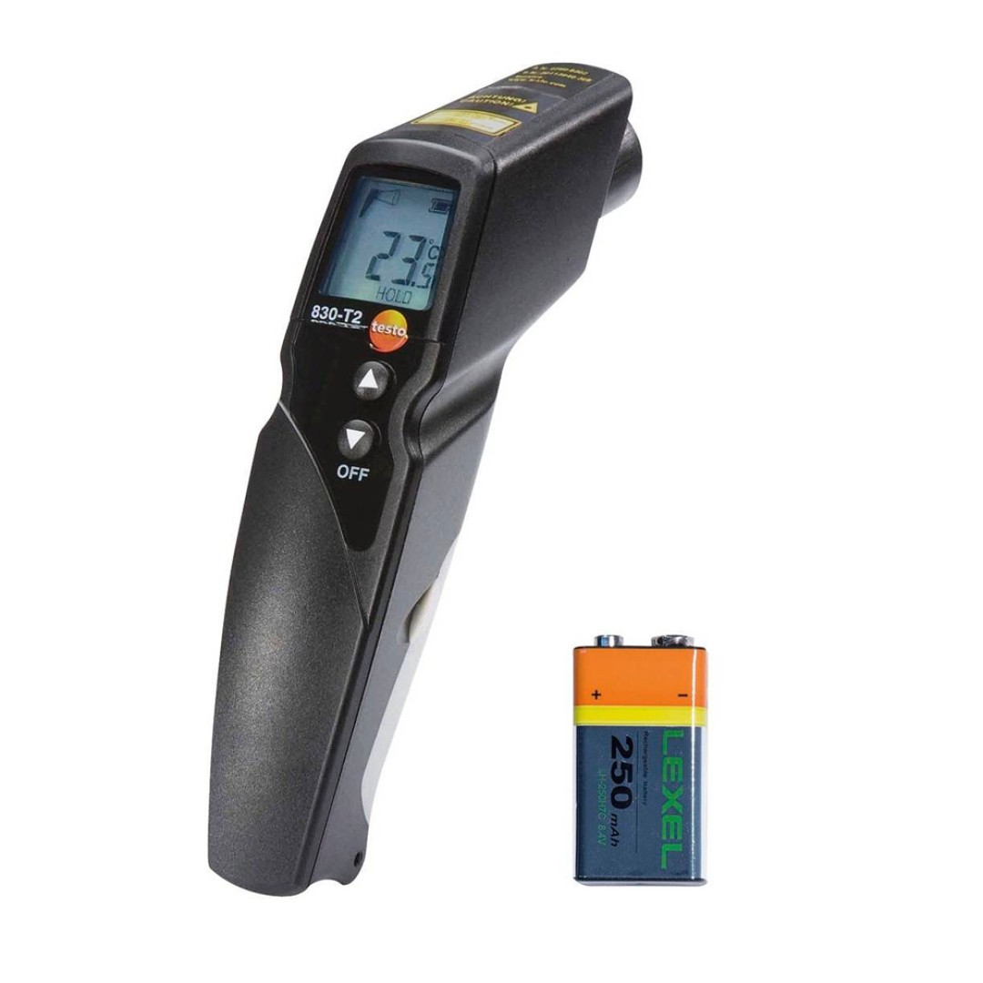 Imagen Termómetro por infrarrojos testo 830-T2 - Con conector para acoplar sondas externas