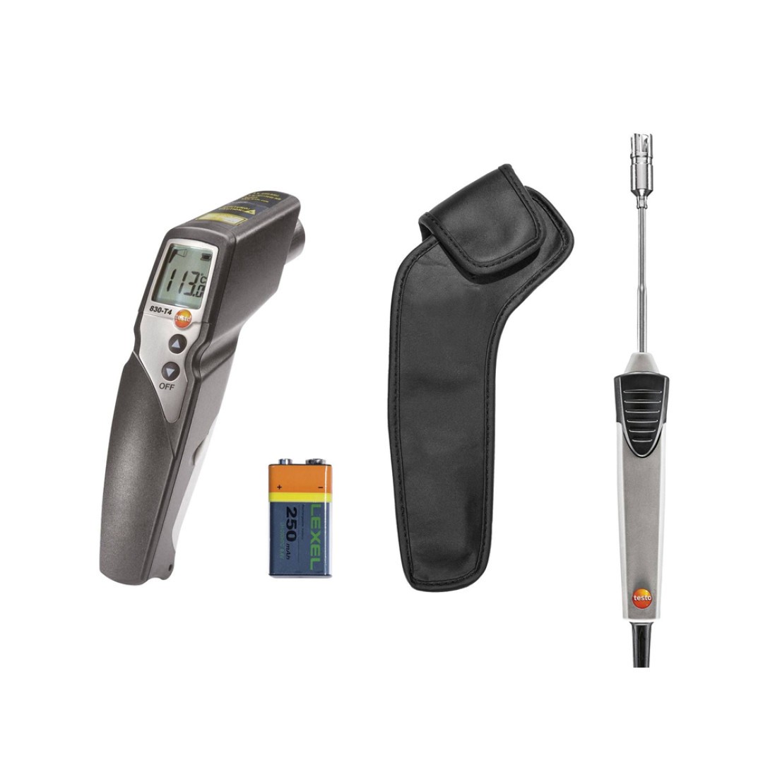 Imagen Set termómetro por infrarrojos testo 830-T4 - Incluye sonda de temperatura externa