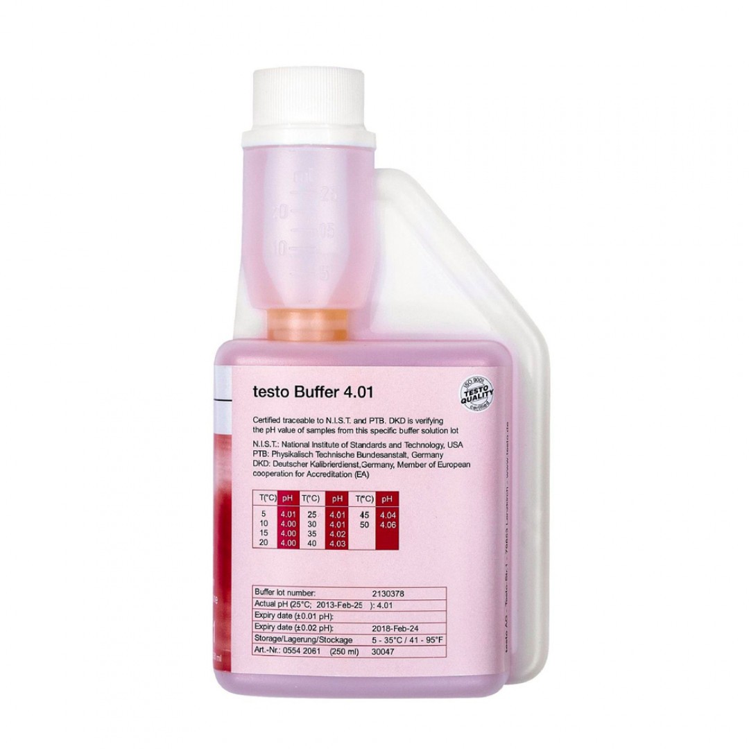 Imagen Solución tampón pH 4.01 - Para ajuste y calibración de los pHmetros testo
