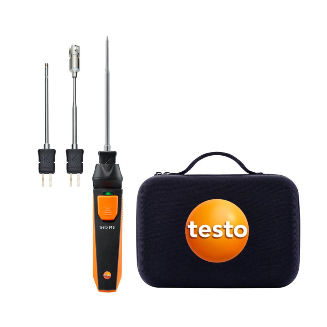 Imagen Set termómetro testo 915i - Con sondas de temperatura intercambiables (aire, penetración/inmersión y superficie) y Bluetooth