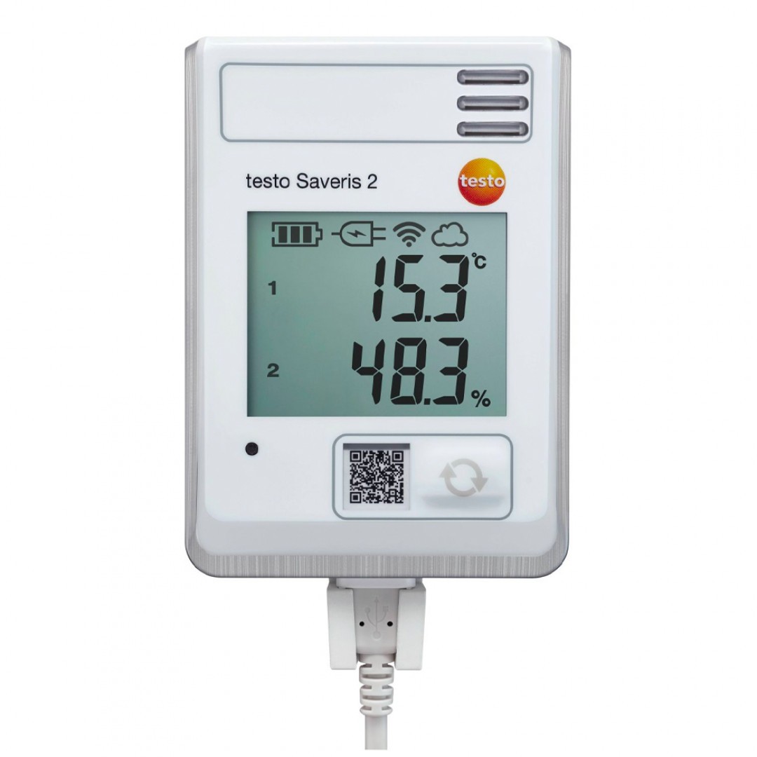 Imagen Data logger WiFi testo Saveris 2-H1 - Data logger WiFi con sensores de temperatura y humedad integrados