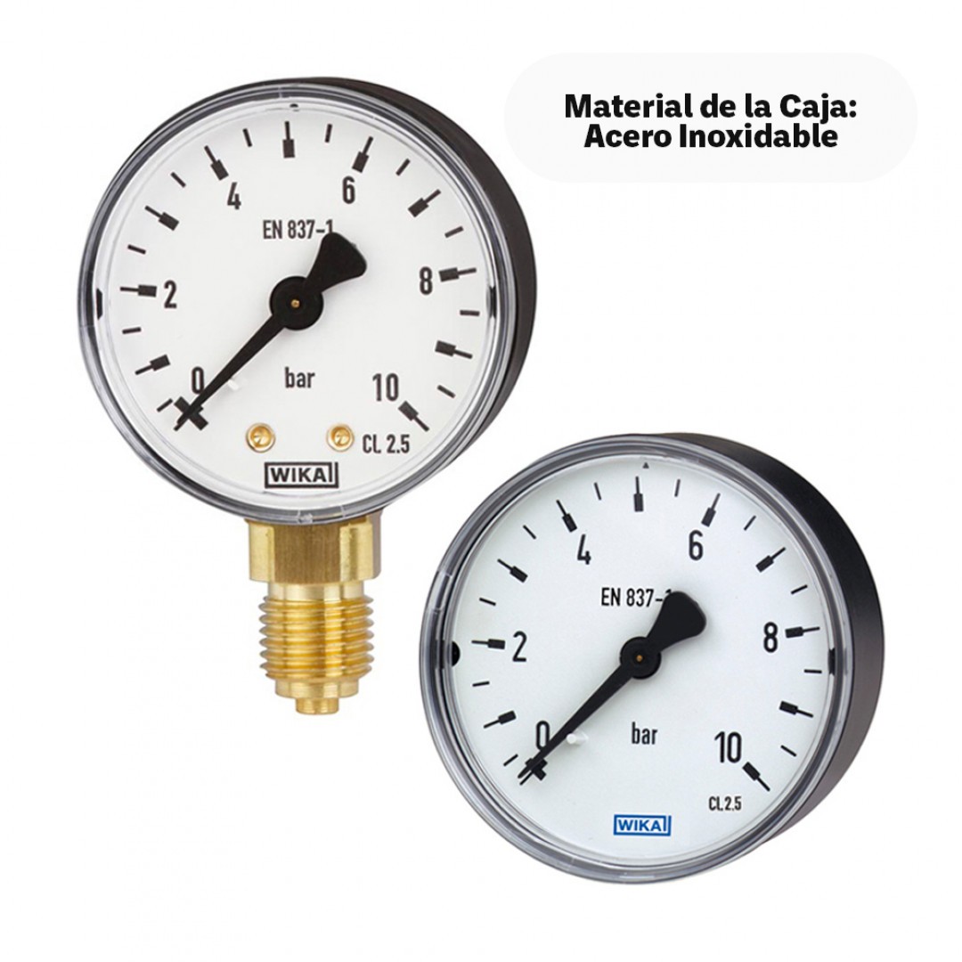 Imagen Manómetro con tubo Bourdon, aleación de cobre (0 … 1,6 bar)