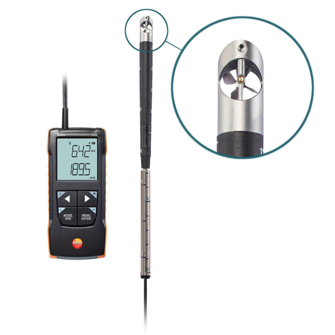 Imagen Anemómetro testo 416 - Con sonda molinete de 16 mm