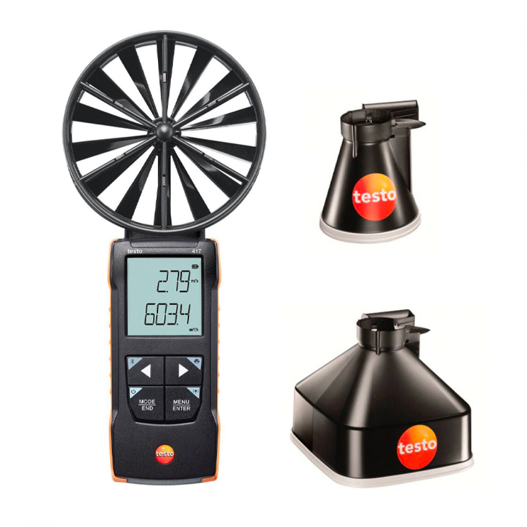Imagen Anemómetro testo 417 Set 1 - Set con conos para medición en rejillas