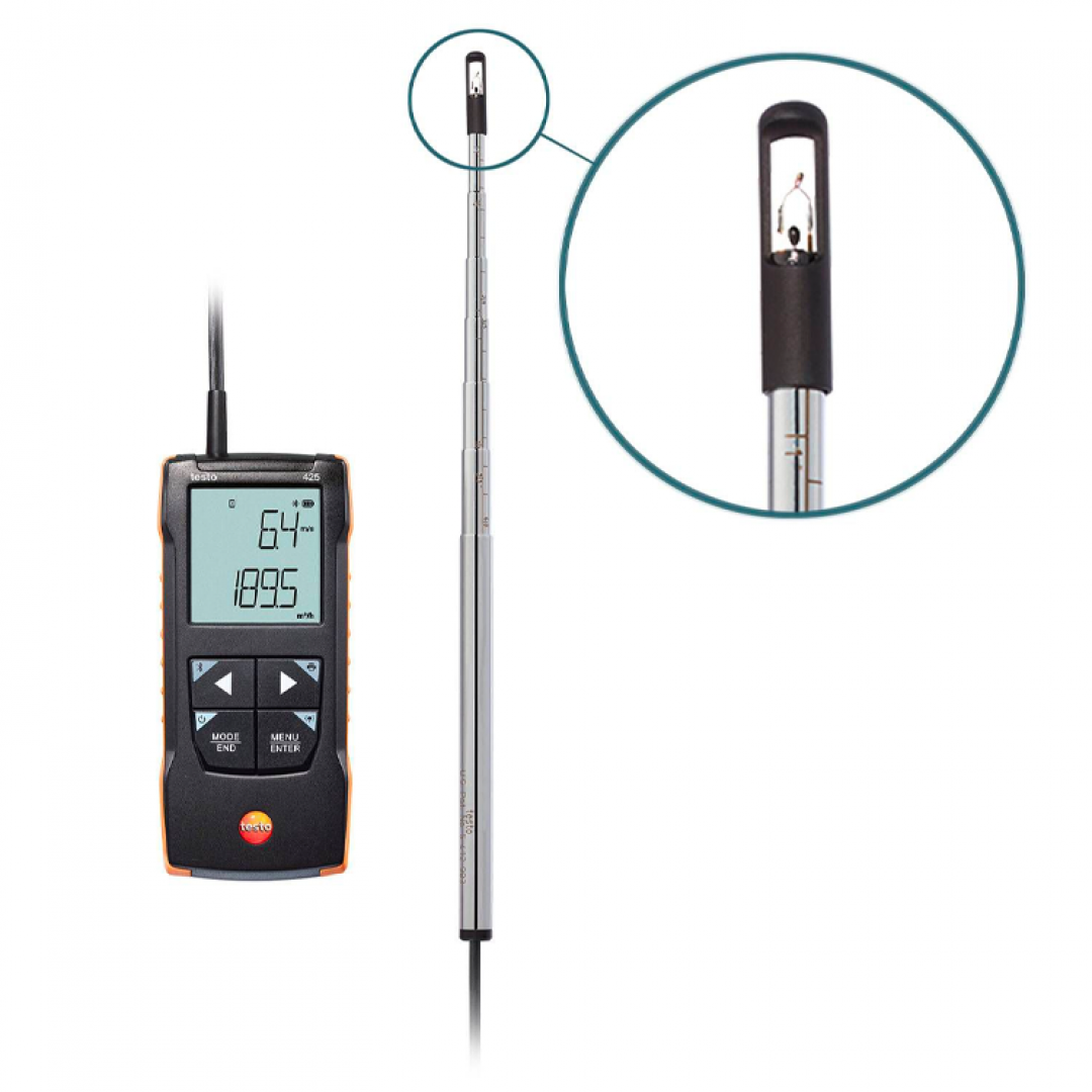 Imagen Anemómetro testo 425 - Con sonda de hilo caliente y conectividad a App