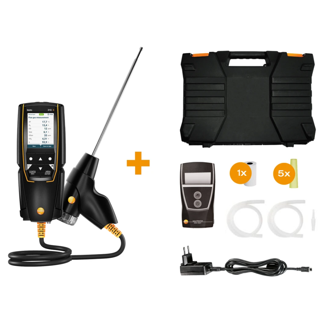 Imagen Analizador de combustión testo 310 II EN - Set con impresora