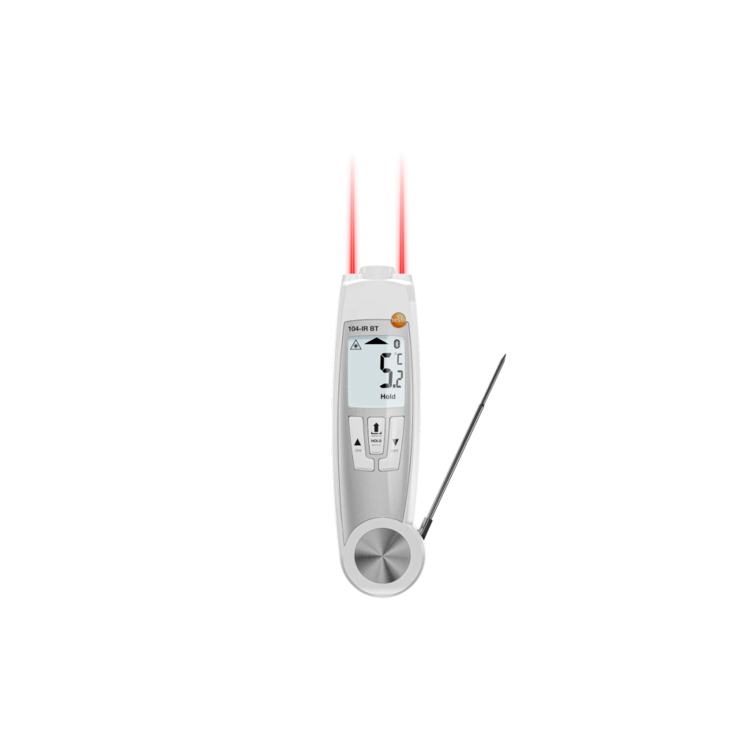 Imagen Termómetro profesional para cocina testo 104-IR BT - Con sensor de infrarrojos y sonda de penetración, y conectividad a App