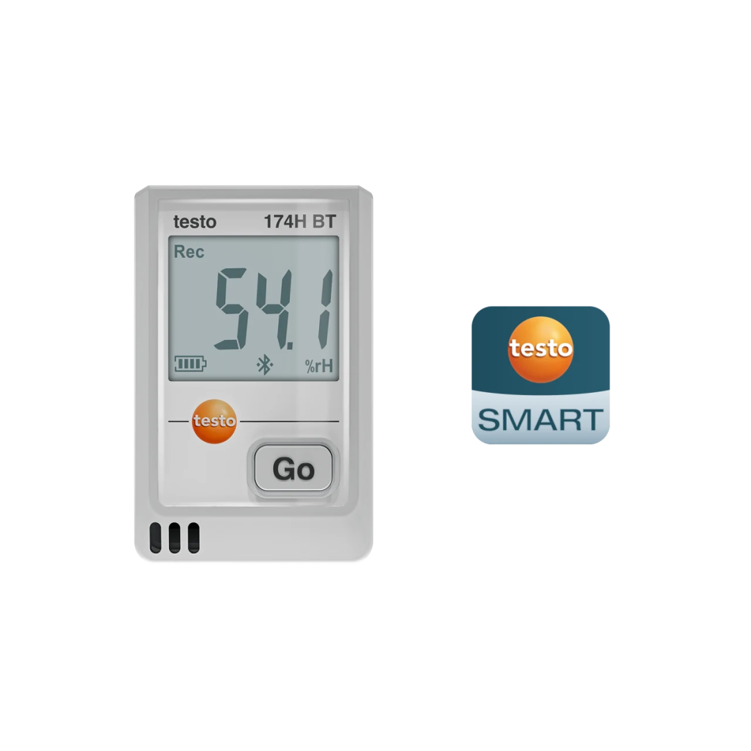 Imagen Registrador de humedad y temperatura testo 174 H BT - Con Bluetooth y App testo Smart