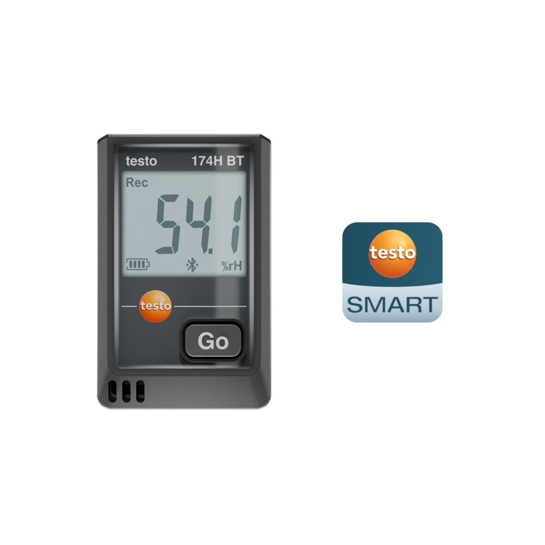 Imagen Registrador de humedad y temperatura testo 174 H BT - Con Bluetooth y App testo Smart
