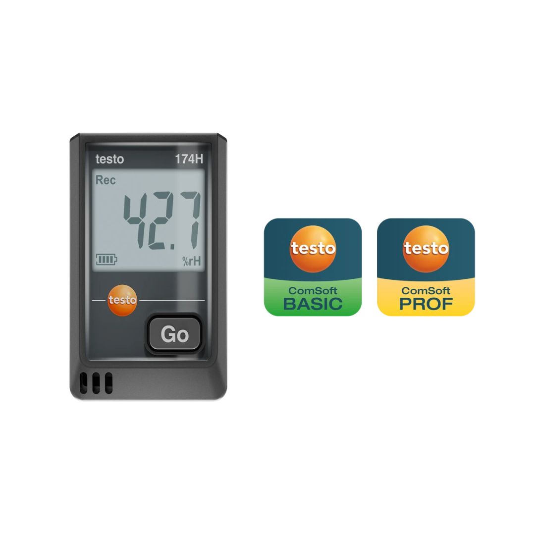 Imagen Registrador de humedad y temperatura testo 174 H - Con cable USB-C y software para PC