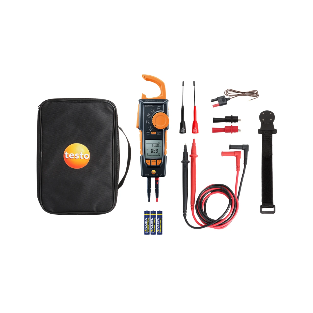 Imagen Set Premium pinza vatimétrica testo 770-3 - Con accesorios prácticos para facilitar la medición