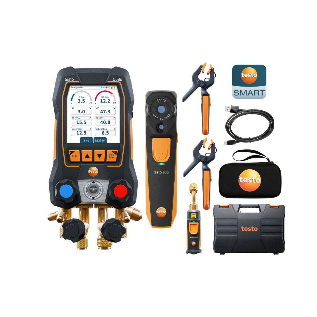 Imagen Set testo 558s y 860i - Set testo para técnicos de refrigeración, aire acondicionado y bombas de calor