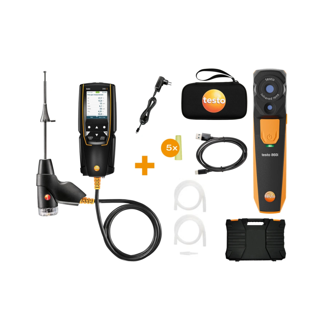 Imagen Set testo 310 II EN y testo 860i - Set testo para técnicos de calefacción
