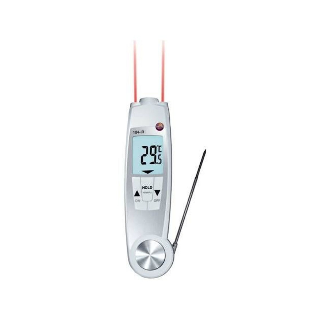 Imagen Termómetro por infrarrojos testo 104 IR - Termómetro 2 en 1 con punta de penetración especial para alimentos